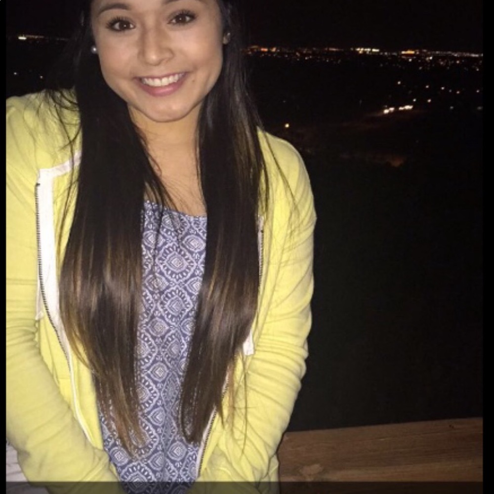 Blue/white pattern Hollister tank top